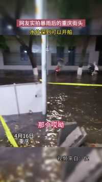 雨后重庆街头水位很深#社会新闻 #重庆