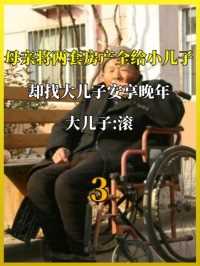 偏心母亲两套房产全给小儿子，晚年却找大儿子养老，大儿子：滚！#家庭#养老#纪录片#真实事件#人物故事
