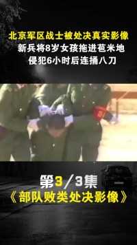 北京战士被处决影像，新兵将8岁女孩拖进田地，侵犯6小时连捅八刀