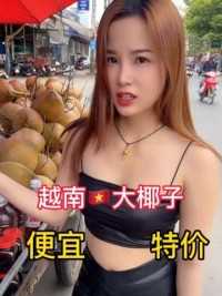 在越南街头的椰子真便宜
