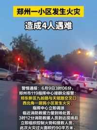 #郑州一小区发生火灾 造成4人遇难