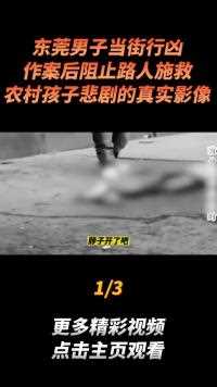 东莞男子当街行凶，作案后阻止路人施救，农村孩子悲剧的真实影像#真实事件 (1)