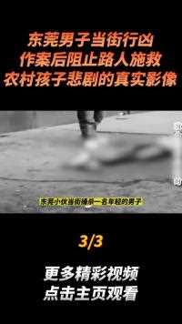东莞男子当街行凶，作案后阻止路人施救，农村孩子悲剧的真实影像#真实事件 (3)