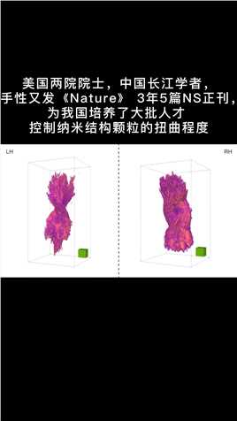 美国两院院士，中国长江学者，手性又发《Nature》3年5篇NS正刊，为我国培养了大批人才控制纳米结构颗粒的扭曲程度#纳米结构