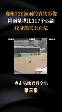 郑州720暴雨真实影像，4小时下了一年的雨，经济损失上百亿#郑州暴雨#人物故事#真实事件 (3)