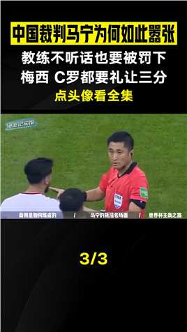 一言不合就掏牌，教练也要被罚下场。中国裁判马宁为何如此嚣张？#世界杯#卡塔尔世界杯#马宁#足球 (3)