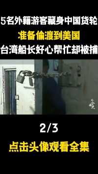 外籍游客藏身中国货轮，准备偷渡到美国，台湾船长好心帮忙却惨遭被捕#偷渡#货轮#大国重器#祖国强大 (2)