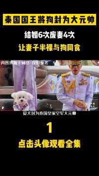 泰国国王将狗封为大元帅，结婚6次废妻4次，让妻子半裸与狗同食#人物故事#泰国#王室#奇葩#真实事件 (1)