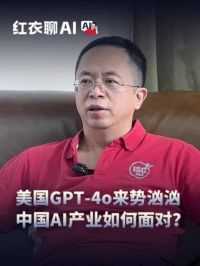 美国GPT-4o来势汹汹，中国AI产业如何面对？#红衣聊AI #大咖观察