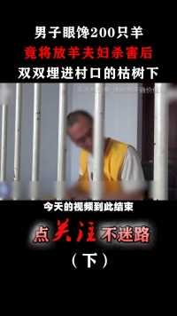 黑龙江男子杀死放羊夫妇，埋尸枯树，起因竟是200只羊！#放羊#夫妇#藏尸#真实事件 (3)