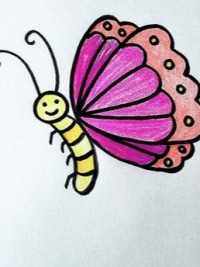 用字母K画漂亮的蝴蝶，超级简单，快跟我学起来吧