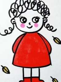 四条螺旋线就能画出可爱的小女孩，超级简单，拿起笔跟我画起来吧