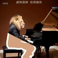 钢琴和狮子融合，就变成了“钢琴狮”#奇妙的动物 