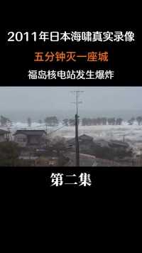 2011年日本海啸真实录像，五分钟灭一座城，福岛核电站发生爆炸#历史#福岛核电站#海啸 (2)