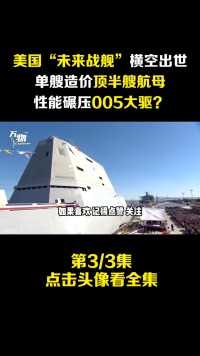 美国“未来战舰”横空出世，单艘造价顶半艘航母，性能碾压005大驱？#朱姆沃尔特#驱逐舰#装备#科技 (3)