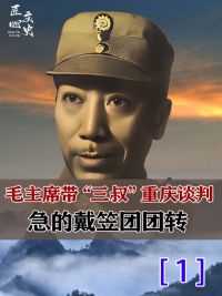 毛主席到重庆谈判，急的戴笠团团转：“三叔”除不掉怎么办？#重庆谈判 #蒋介石 #毛主席 