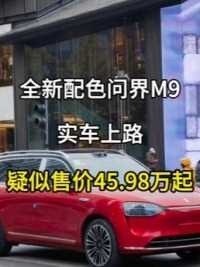 全新配色问界M9实车上路疑似售价45.98万起