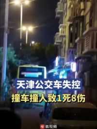 6月10日20时40分许，在天津市滨海新区杭州道与防震路交口附近发生一辆公交车与停在路边的两辆小客车及多名行人碰撞的交通事故。