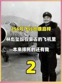 256号飞行员康庭梓：林彪坠毁在蒙古的飞机里，本来摔死的还有我#历史#历史故事#人文社科#康庭梓