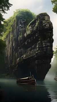 摄影师在亚马逊丛林拍摄到一个类似船只的巨型石，石上还有些建筑物体的存在，相当震撼，这该追溯到那个朝代呢？