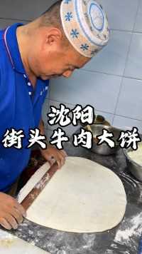 沈阳街头牛肉大饼76一份 皮包馅大吃一口也太香了