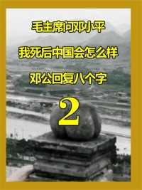 毛主席问邓小平：“我死后中国会怎么样？”邓工8个字的回答令主席十分满意！（中）