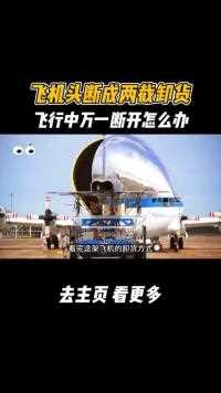 不可思议的古董飞机，飞机头断成两截卸货，飞行中万一断开怎么办