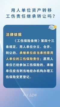 <微视>用人单位资产转移工伤责任继承转让吗？