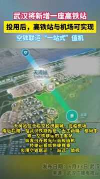 武汉将新增一座高铁站！看飞机起降、赏湖光山色