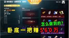 单人卧底一把赚了560万，看我是如何做到的！和平精英