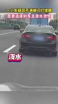 5月12日，广清高速广州入佛山路口，一小车疑因不满被闪灯提醒，恶意追逐别车且泼水泄愤