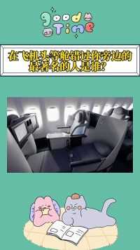 在飞机头等舱坐过你旁边的最著名的人是谁？