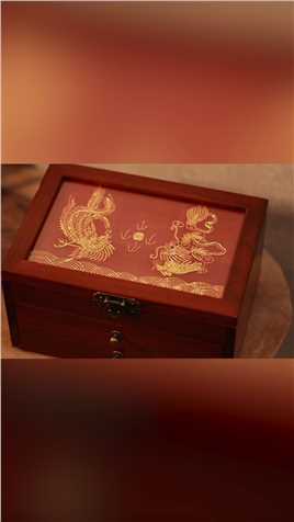 苏绣龙凤首饰盒，中式婚礼的浪漫之至 #首饰盒