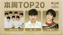 2024年第18期TOP20：周深《小美满》夺冠9周，刘耀文《Last Night》首周TOP2