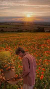  喜欢美好的东西，比如花，比如海，比如你