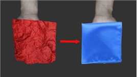 魔术教学：手一盖红色丝巾变成蓝色，学会给朋友表演！