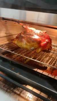 儿子给做的脆皮烤鸡，无敌爆炸巨好吃！#美食 
