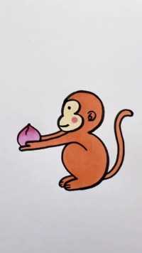 用3个3画小猴子，你学会了吗？#简笔画 # 