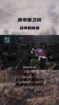 【南京保卫战】：战争的背景（第2集）