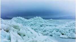 北极出现冰海啸，壮观，难得一见。