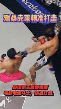 泰拳王雅桑克莱精准打击。