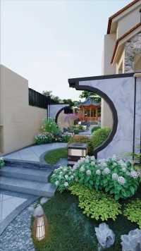 新中式庭院景墙，让你的庭院更有韵味。