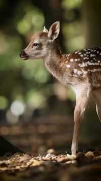 鹿影轻触，情深意长。鹿群间，温馨的触碰传递着自然的爱。