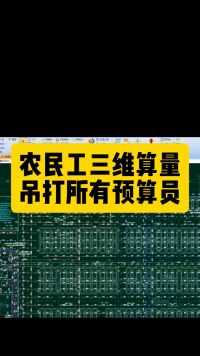 农民工三维算量。吊打所有工程师