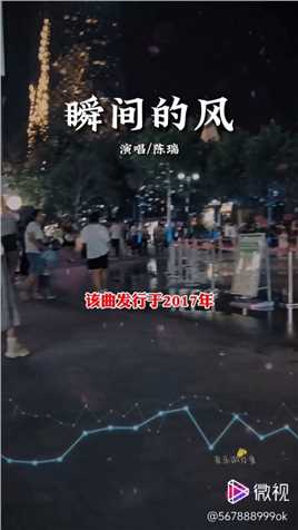 分享陈瑞的歌曲瞬间的风，街景拍于万象济南广场。