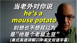 在美剧中，老外常说的英语“I am a mouse potato”是啥意思？