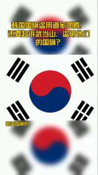 韩国国旗盗用道家图腾，还要起诉武当山，盗用他们的国旗？