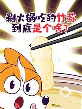 涮火锅吃的，到底是个啥？#美食#科普#动漫#动画 #冷知识#火锅#竹荪 #搞笑