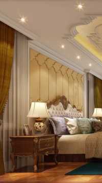 超大别墅装修美式风格#卧室这么设计？这设计几十年不过时#豪宅天花板