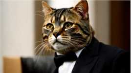 穿西装的绅士猫咪